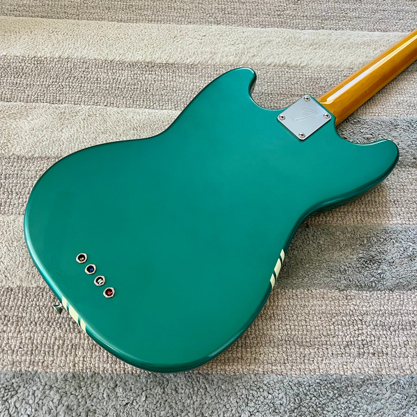 1999-2002 Fender Japan MB98-85CO MIJ '69 Reissue Mustang Bass in Ocean Turquoise Metallic
