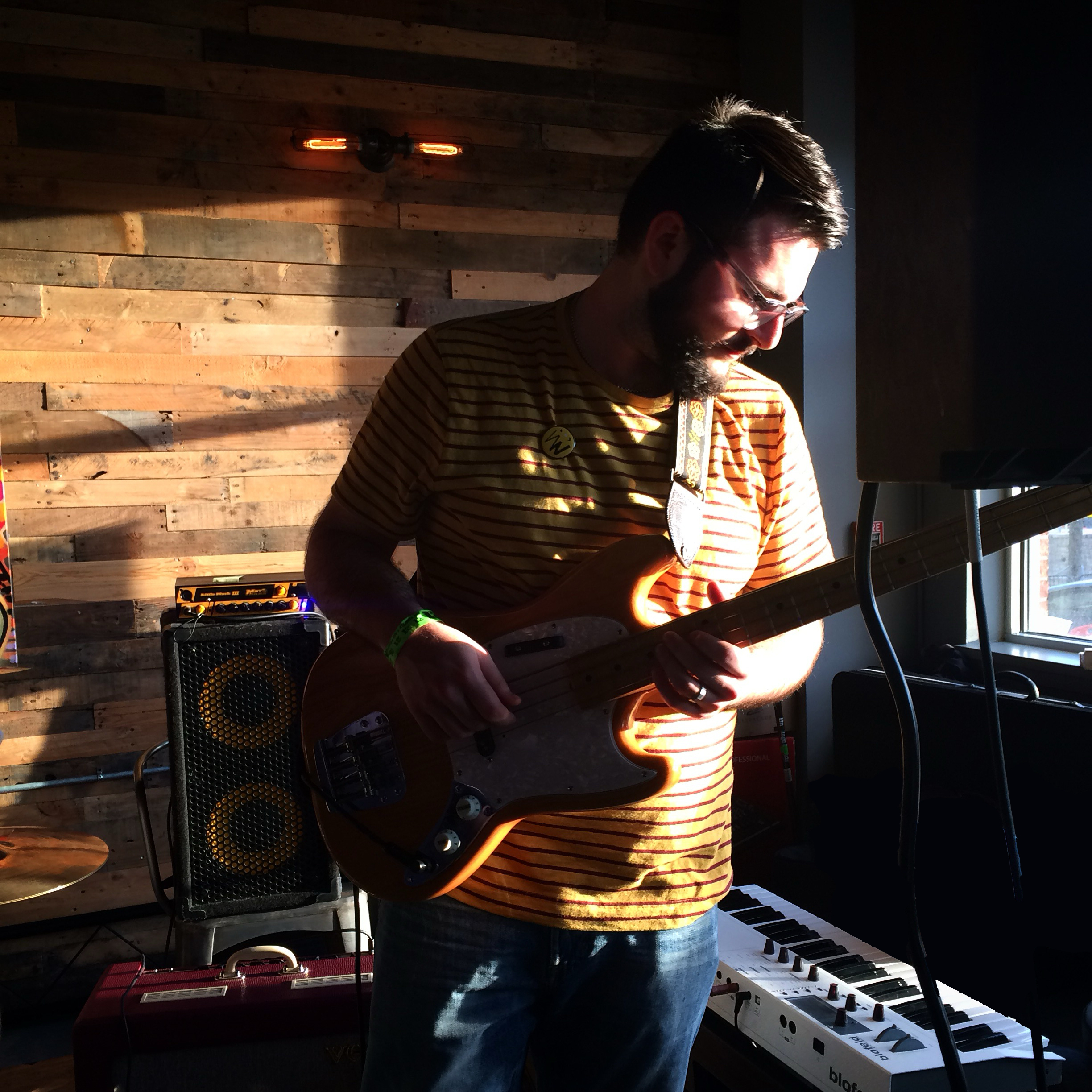 Gil Aviv playing bass